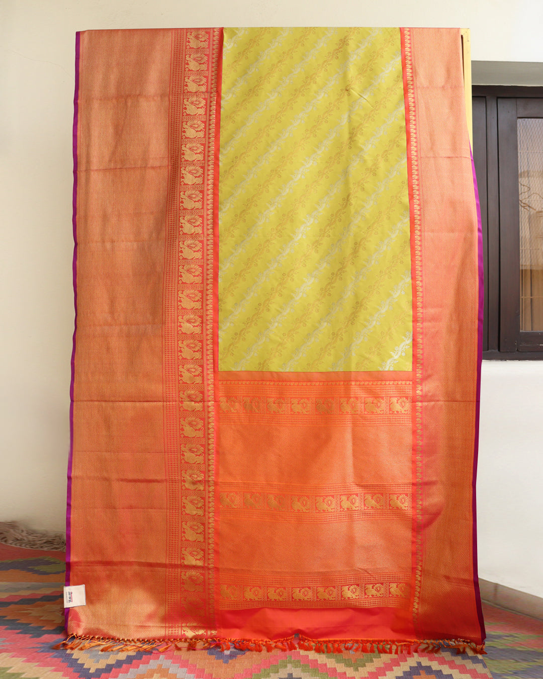 Yellow Kanjeevaram Silk Saree
