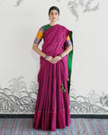 Pink Handwoven Kota Tussar Lehenga