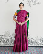 Pink Handwoven Kota Tussar Lehenga