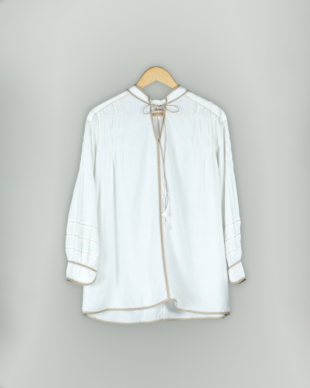 White Handwoven Cotton Shirt