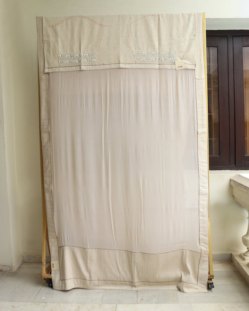 Beige Chiffon Saree
