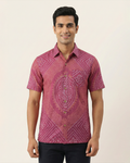 Pink Handcrafted Bandhani Shirt