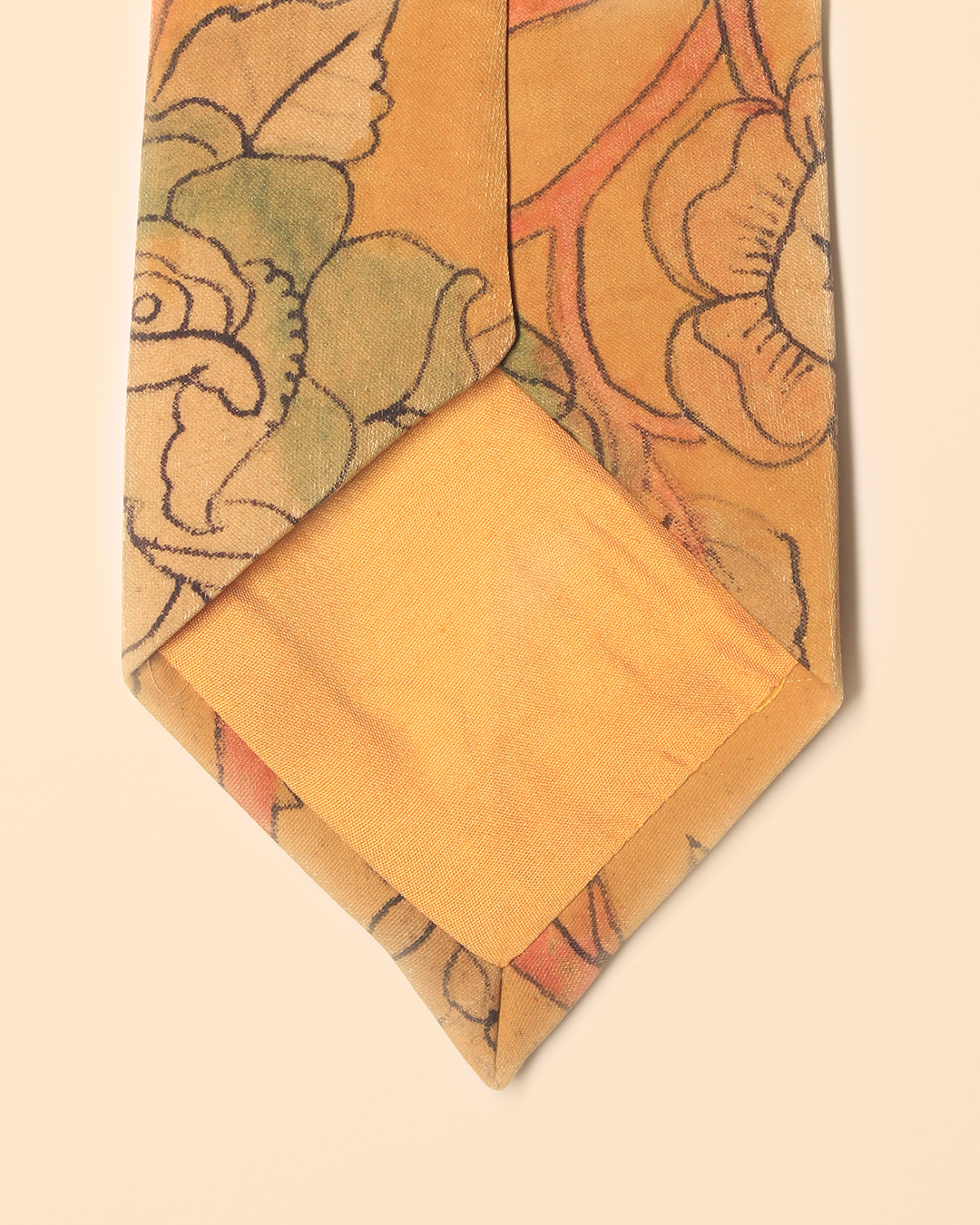 Handpainted Kalamkari Tie