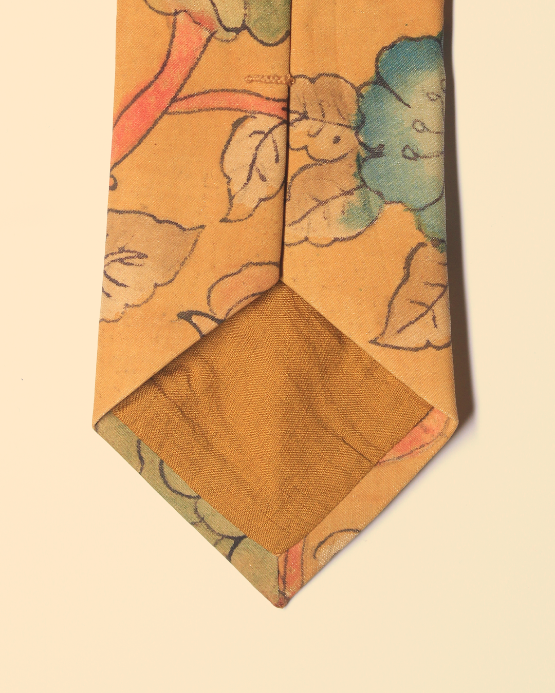 Handpainted Kalamkari Tie