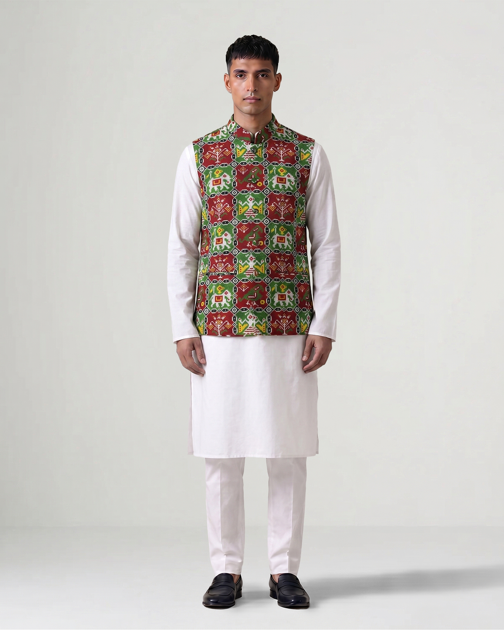 Green Handwoven Patan Patola Bandi