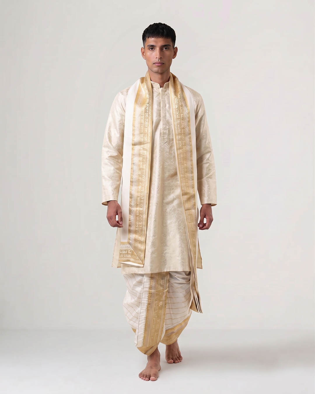 Handwoven Kanjeevaram Kurta Set