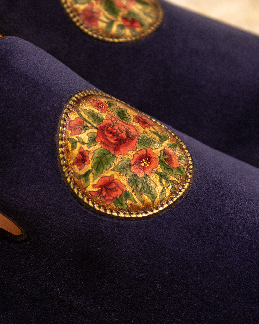 Hand Painted Velvet Slipper