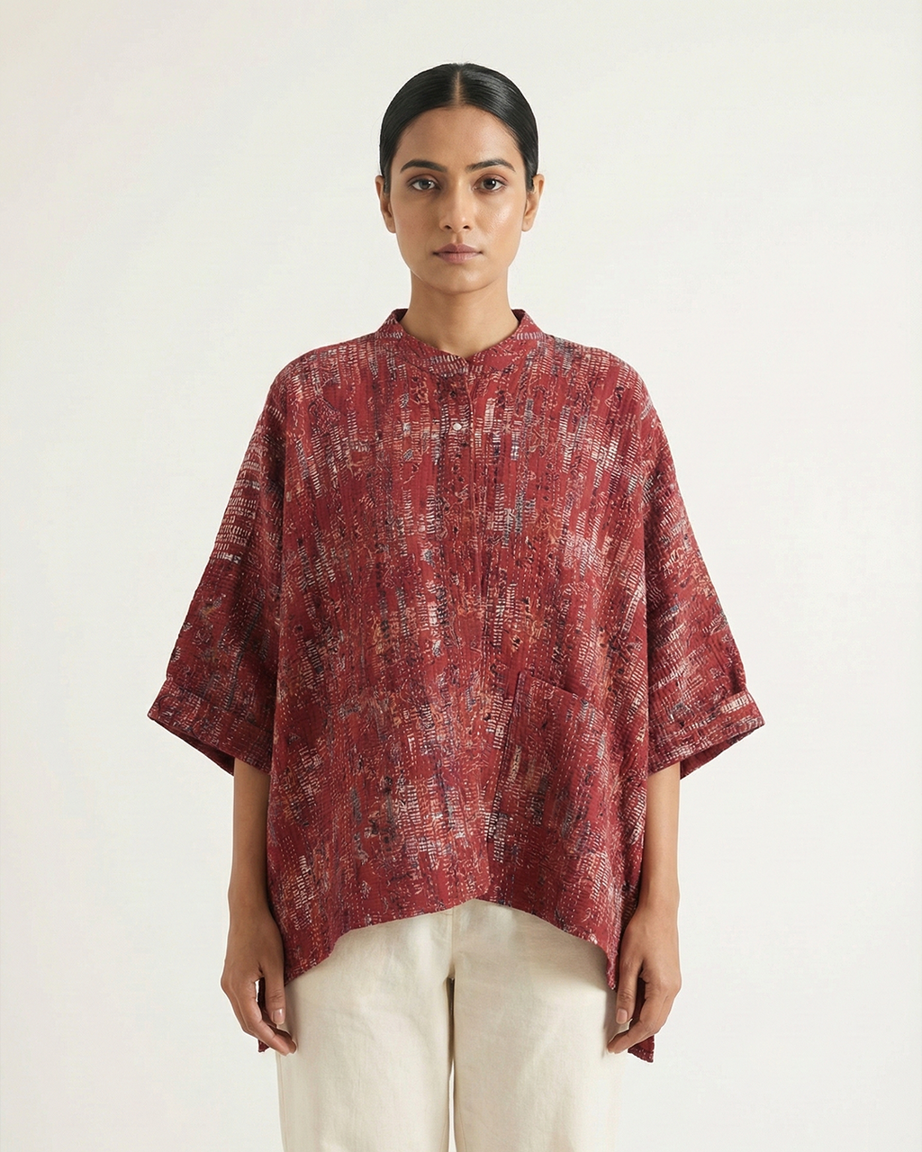 Red Handwoven Kaftan