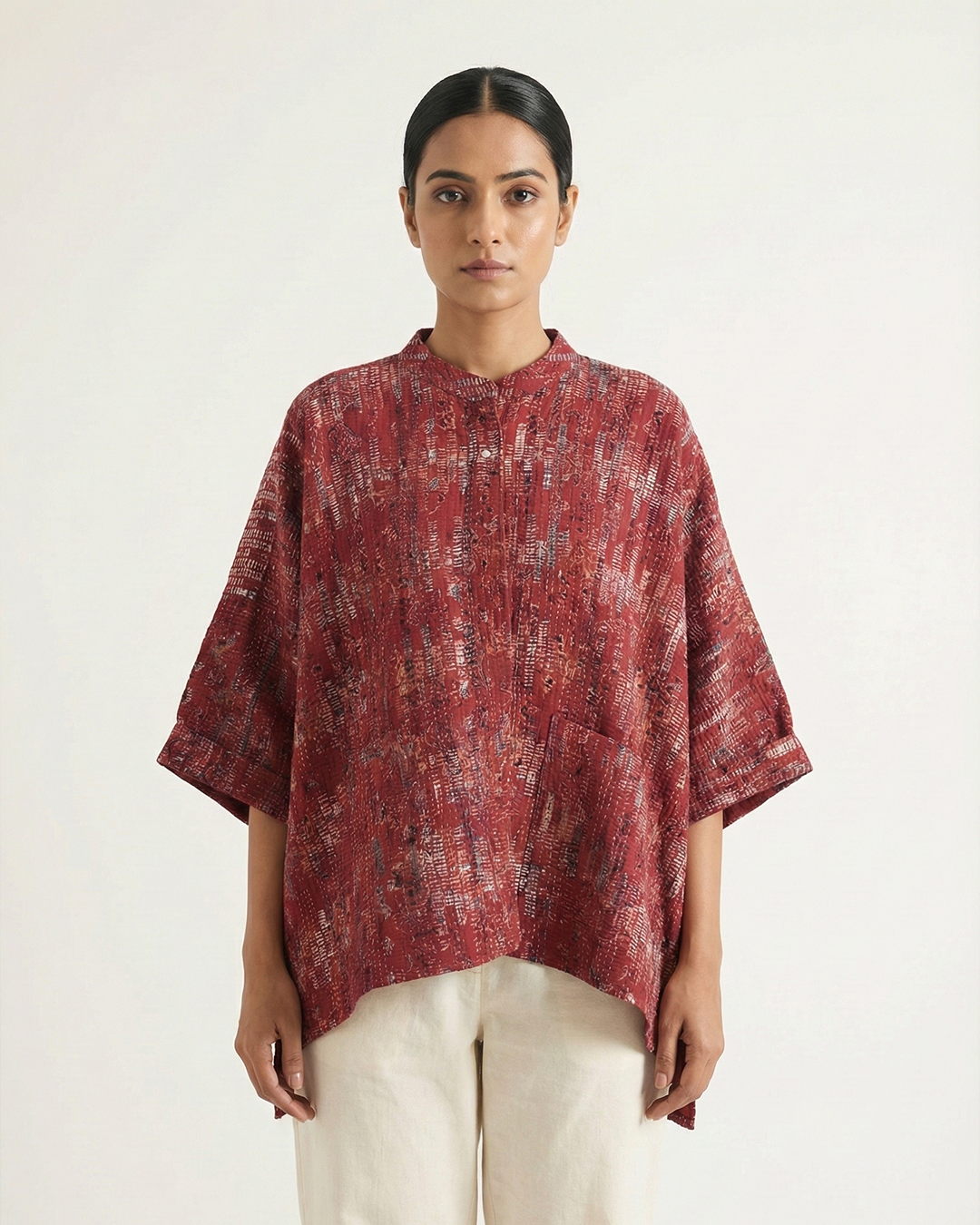 Red Handwoven Kaftan
