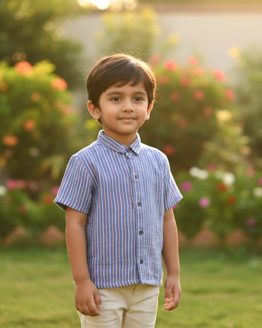 Half Sleeve Shirt With Collar