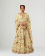 Yellow Vasantika Hand-Embroidered Lehenga