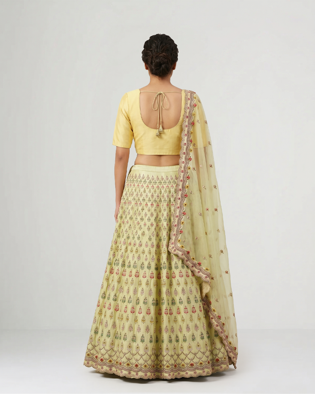 Yellow Vasantika Hand-Embroidered Lehenga