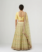 Yellow Vasantika Hand-Embroidered Lehenga