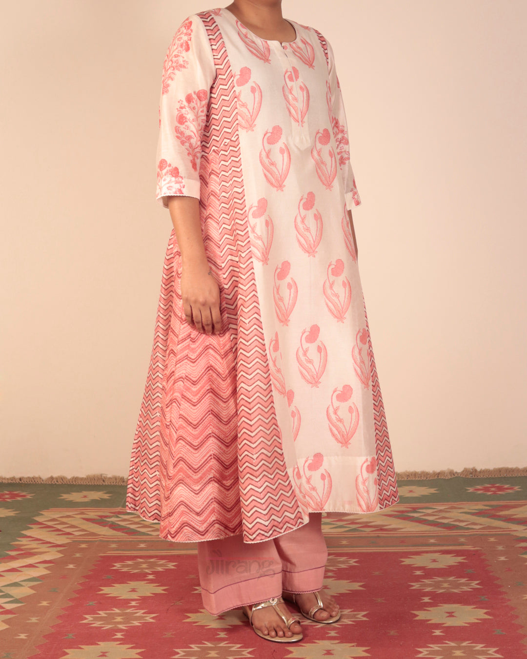 Off White Printed Kurta