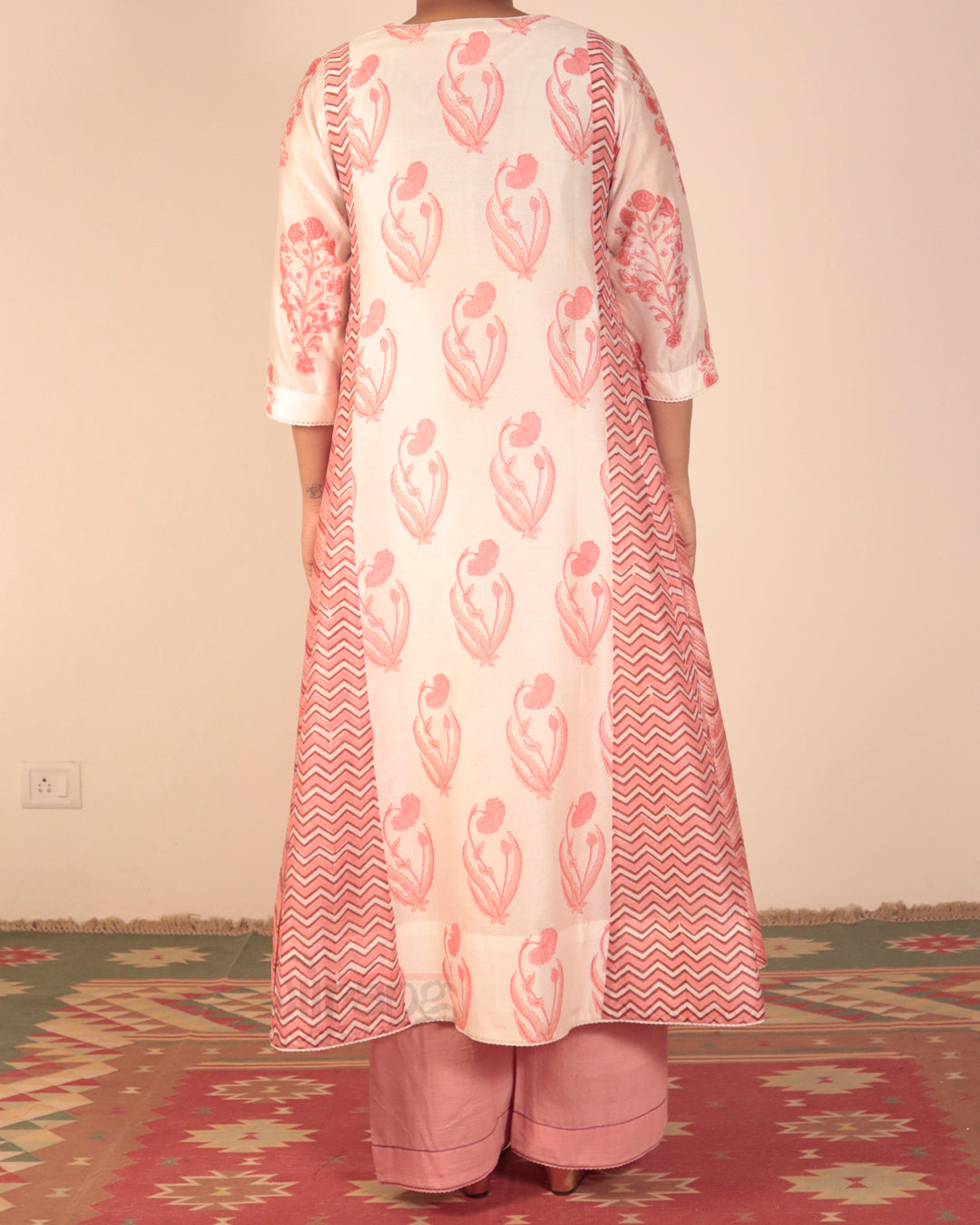 Off White Printed Kurta