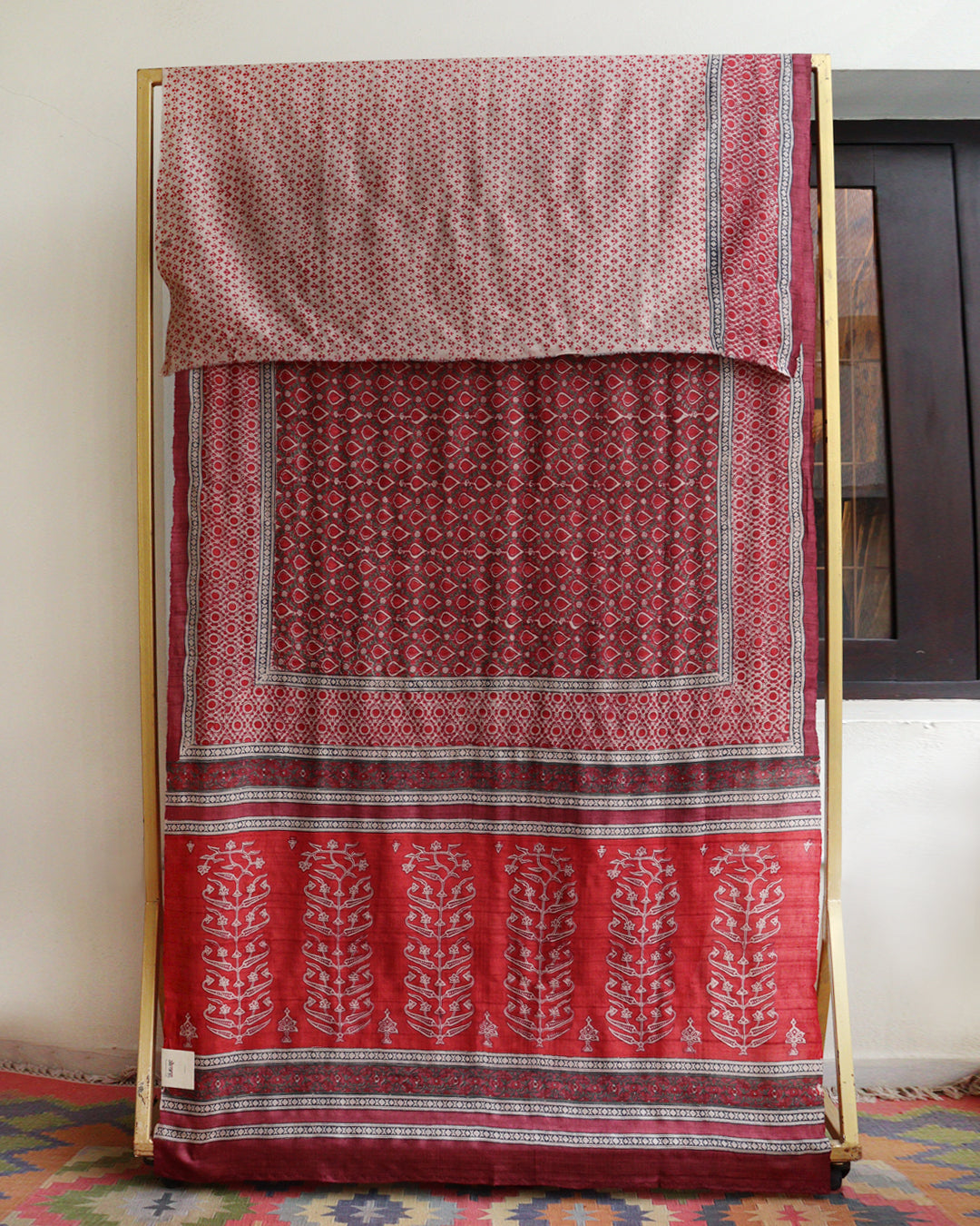 Beige Tussar Saree