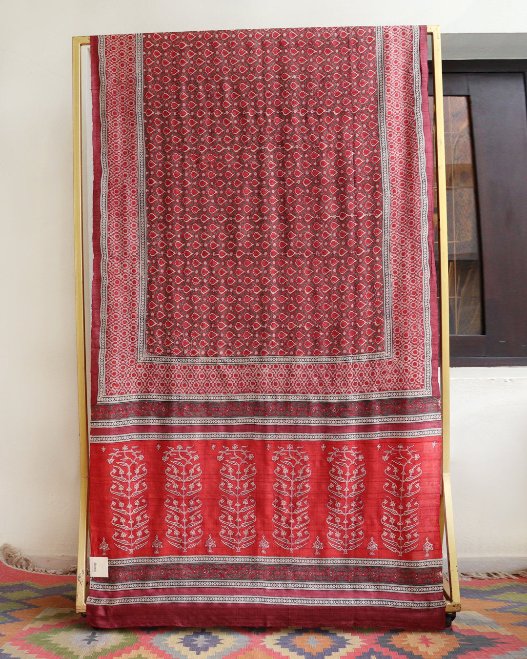 Beige Tussar Saree
