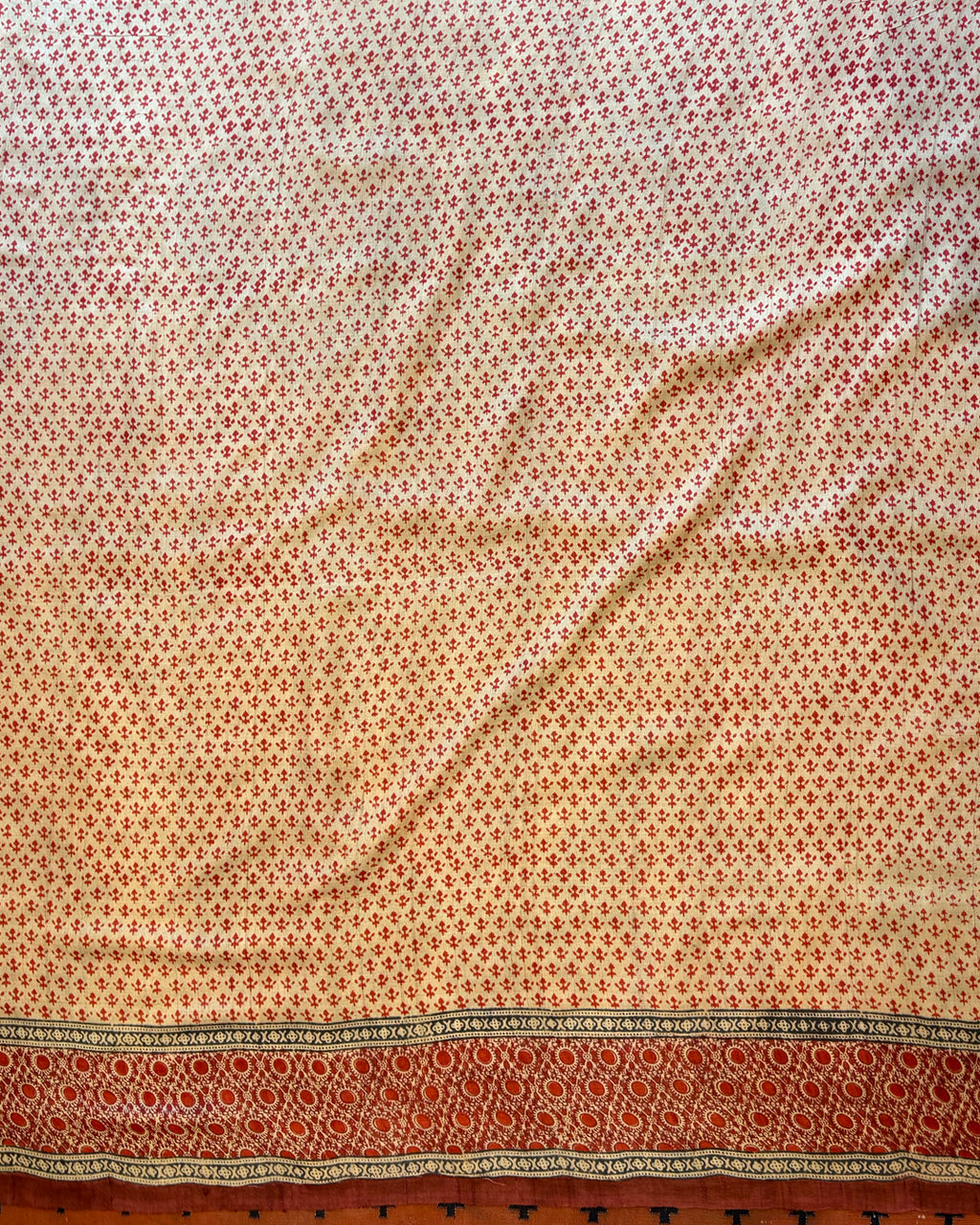 Beige Tussar Saree