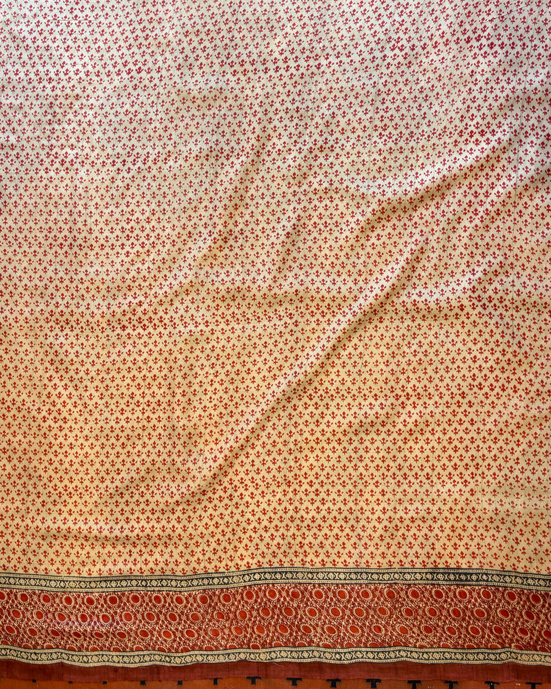 Beige Tussar Saree