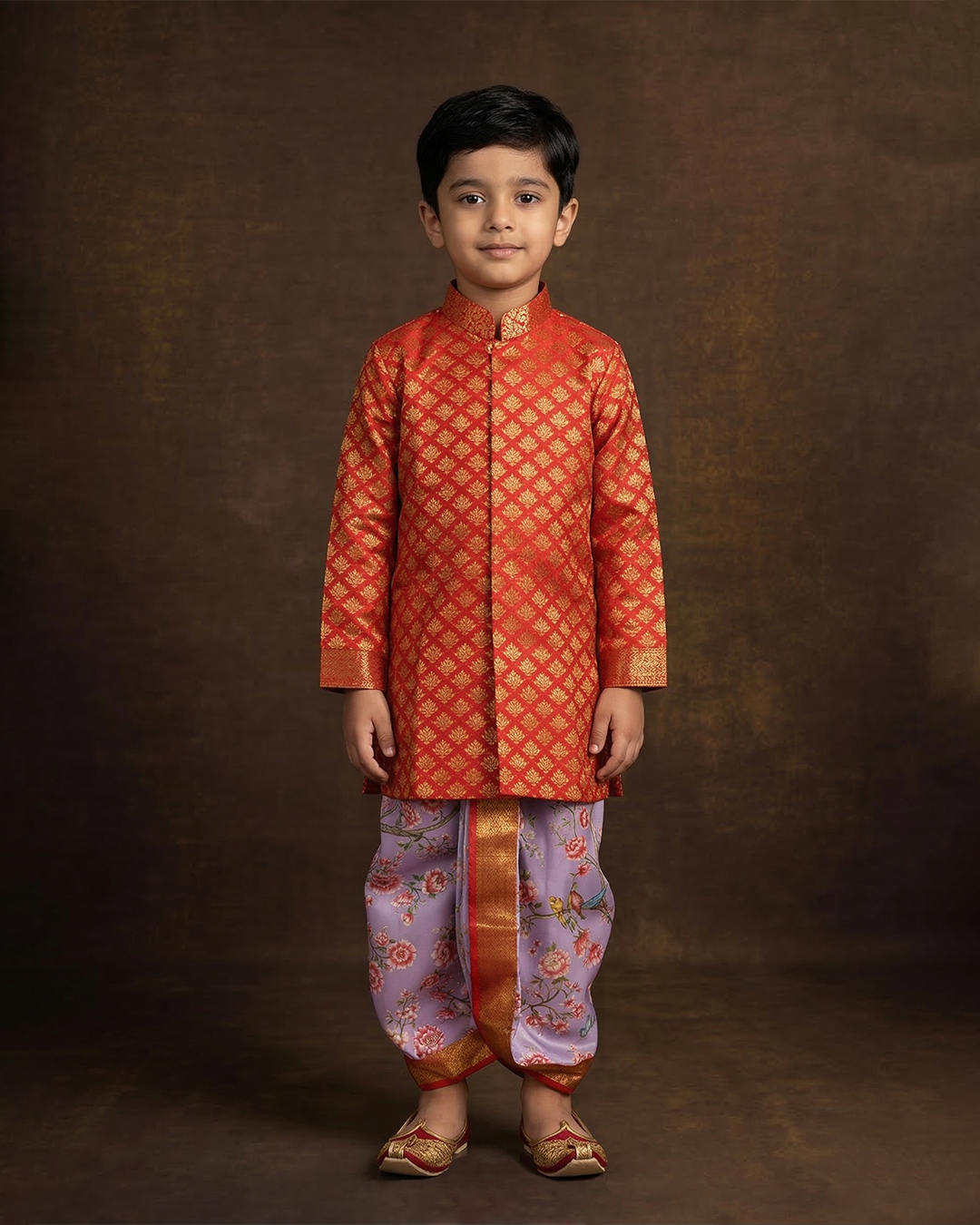 Handwoven Kanjeevaram Dhoti Set