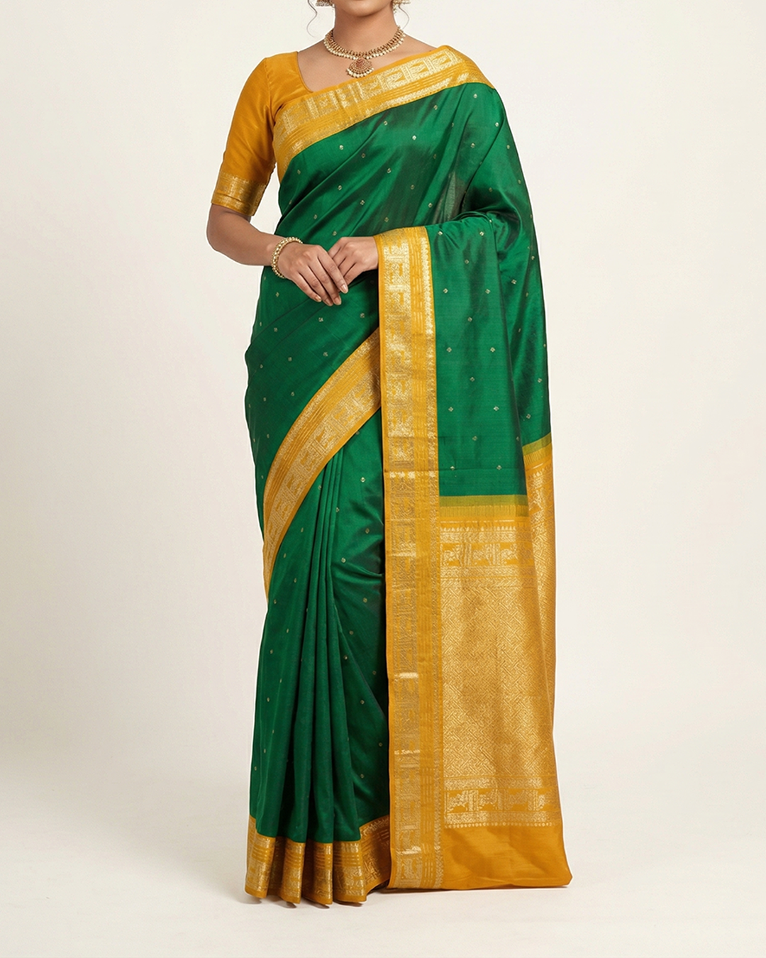 Green Handwoven Kanjeevaram Silk Saree