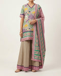 Grey Handwoven Patan Patola Sharara Set