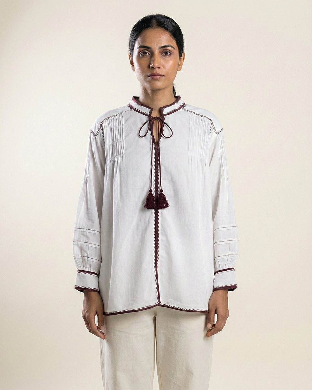 White Handwoven Cotton Shirt