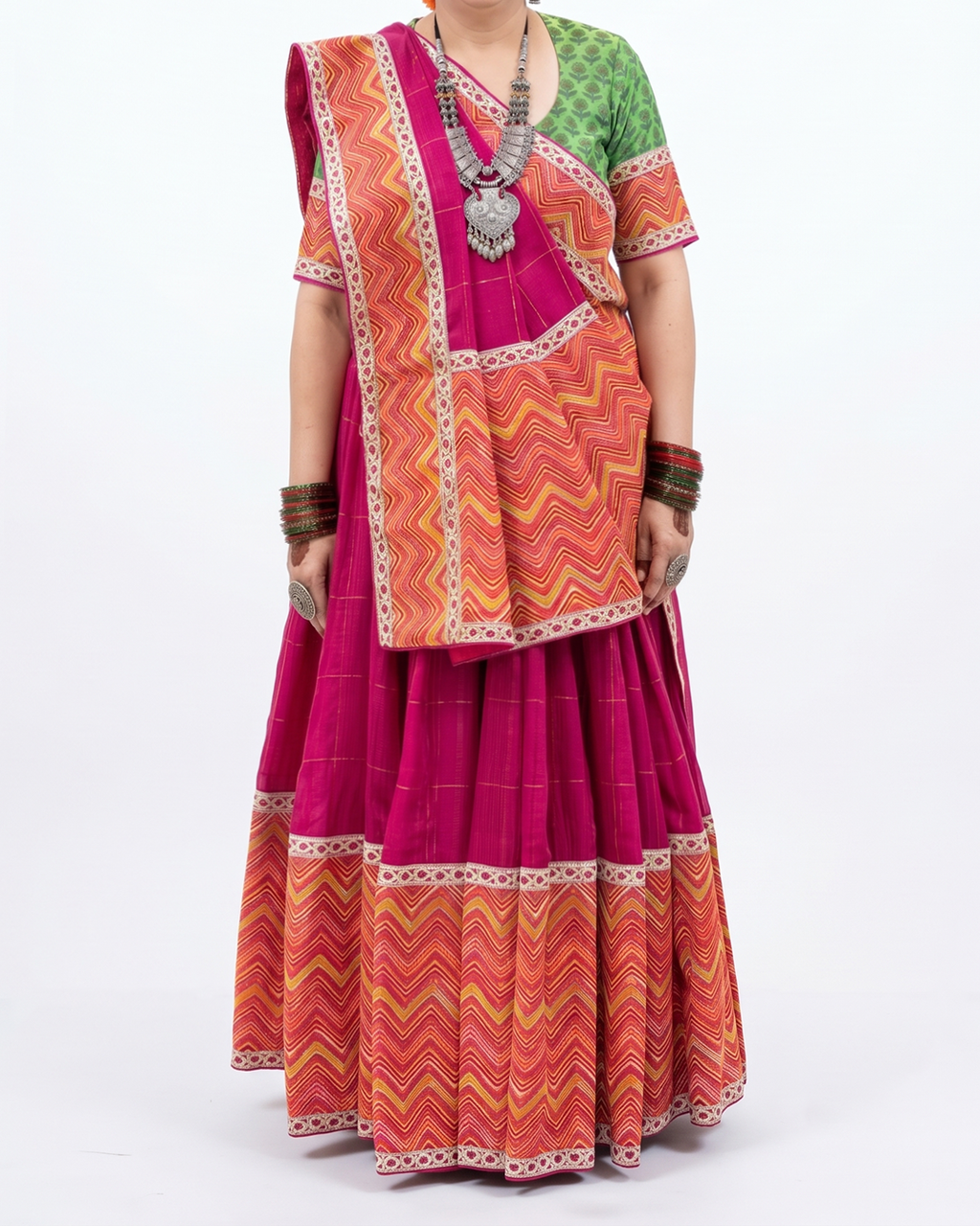 Handwoven Matka Kota Lehenga