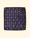 Blue Handwoven Bandhani Silk Pocket Square