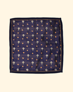 Blue Handwoven Bandhani Silk Pocket Square