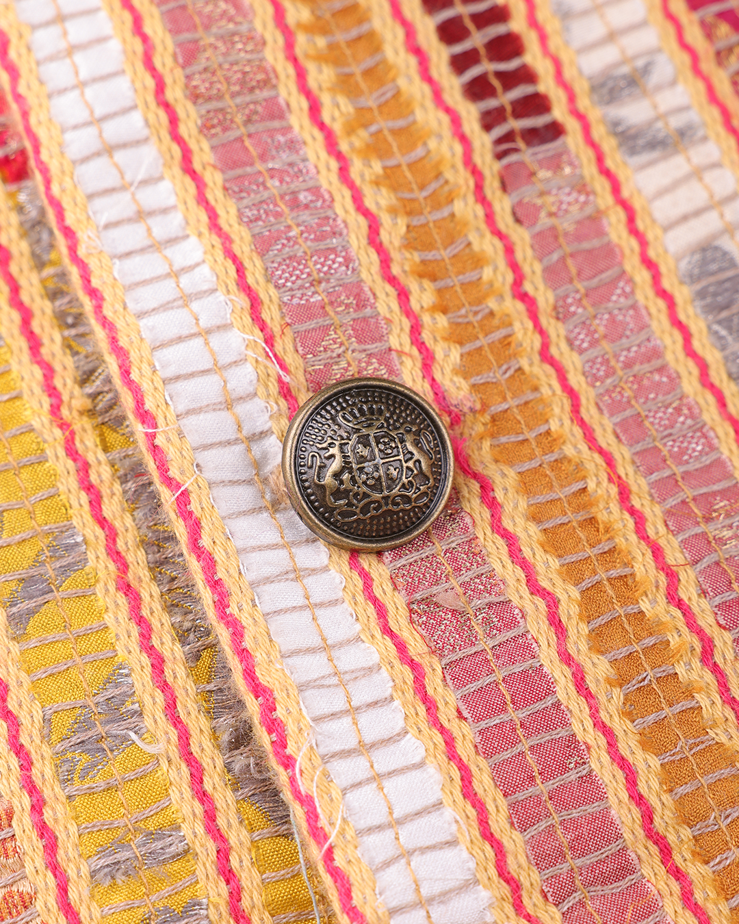 Gaurang Men × Paiwand Multi-Weave Bandhgala - Yellow