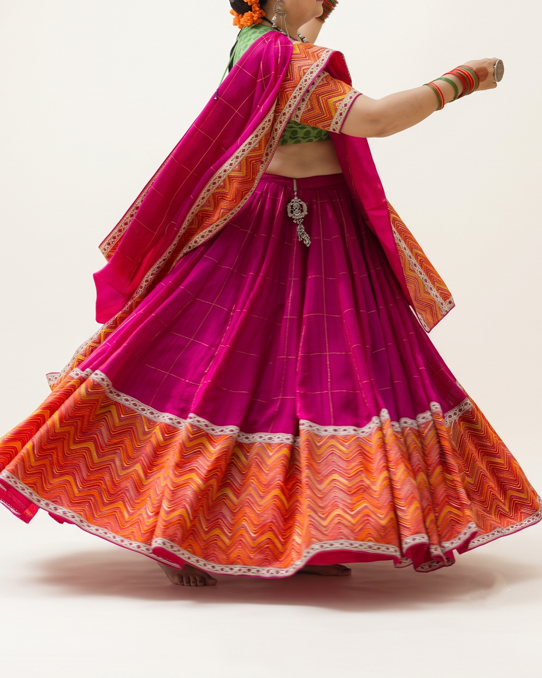 Handwoven Matka Kota Lehenga