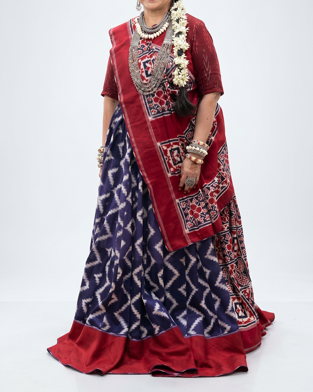 Handwoven Cotton Ikkat Lehenga