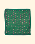 Green Handwoven Bandhani Silk Pocket Square