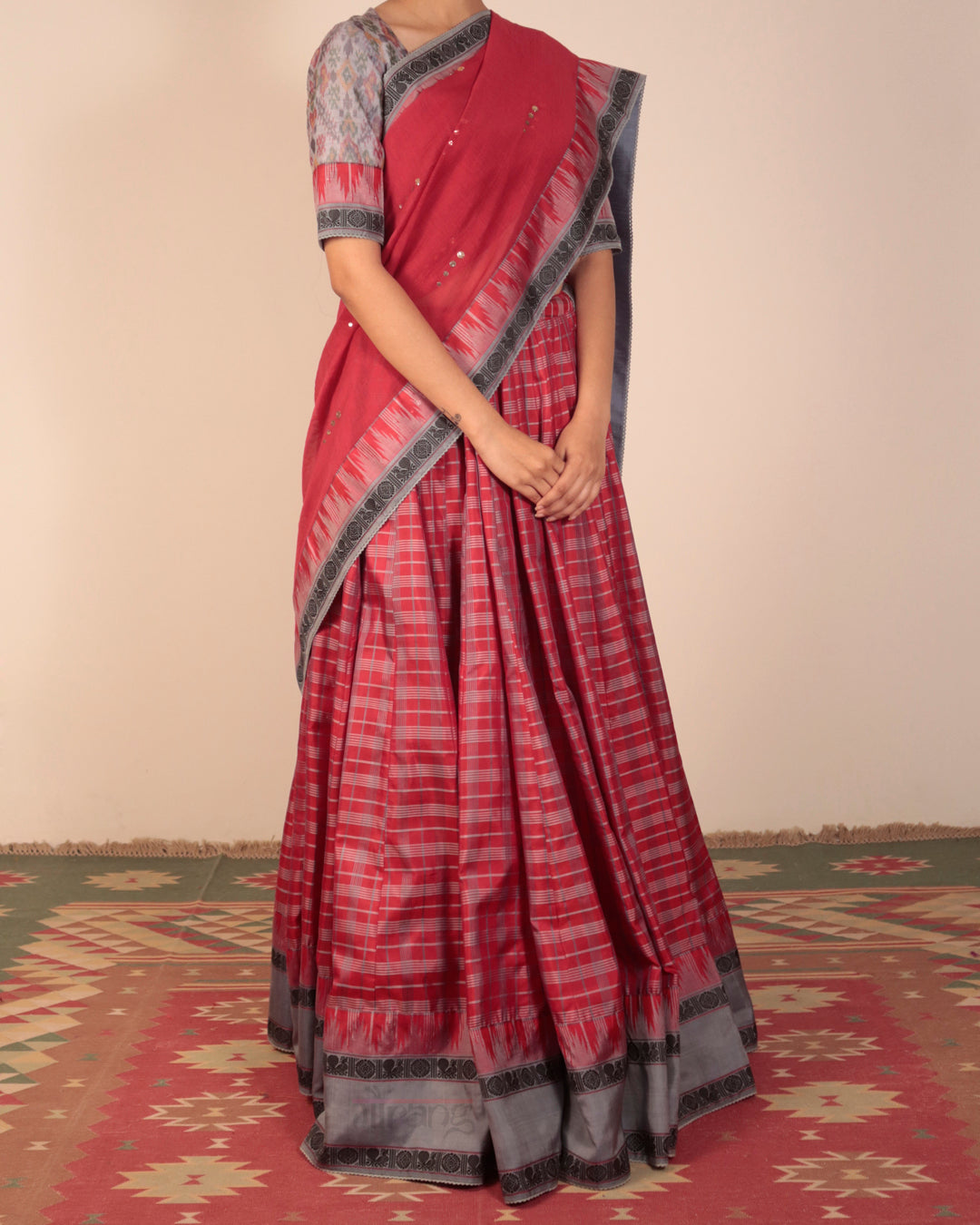 Pink Kanjeevaram Silk Lehenga
