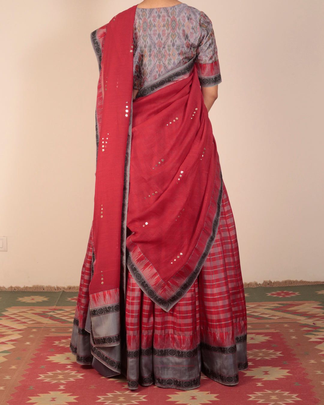 Pink Kanjeevaram Silk Lehenga
