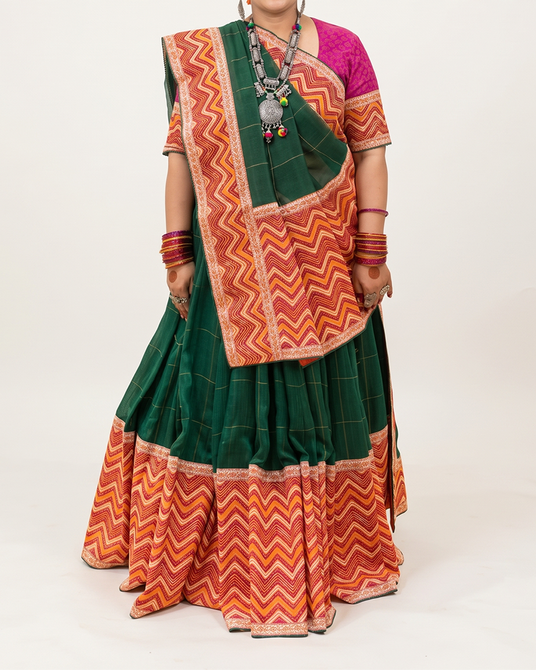 Handwoven Matka Kota Lehenga