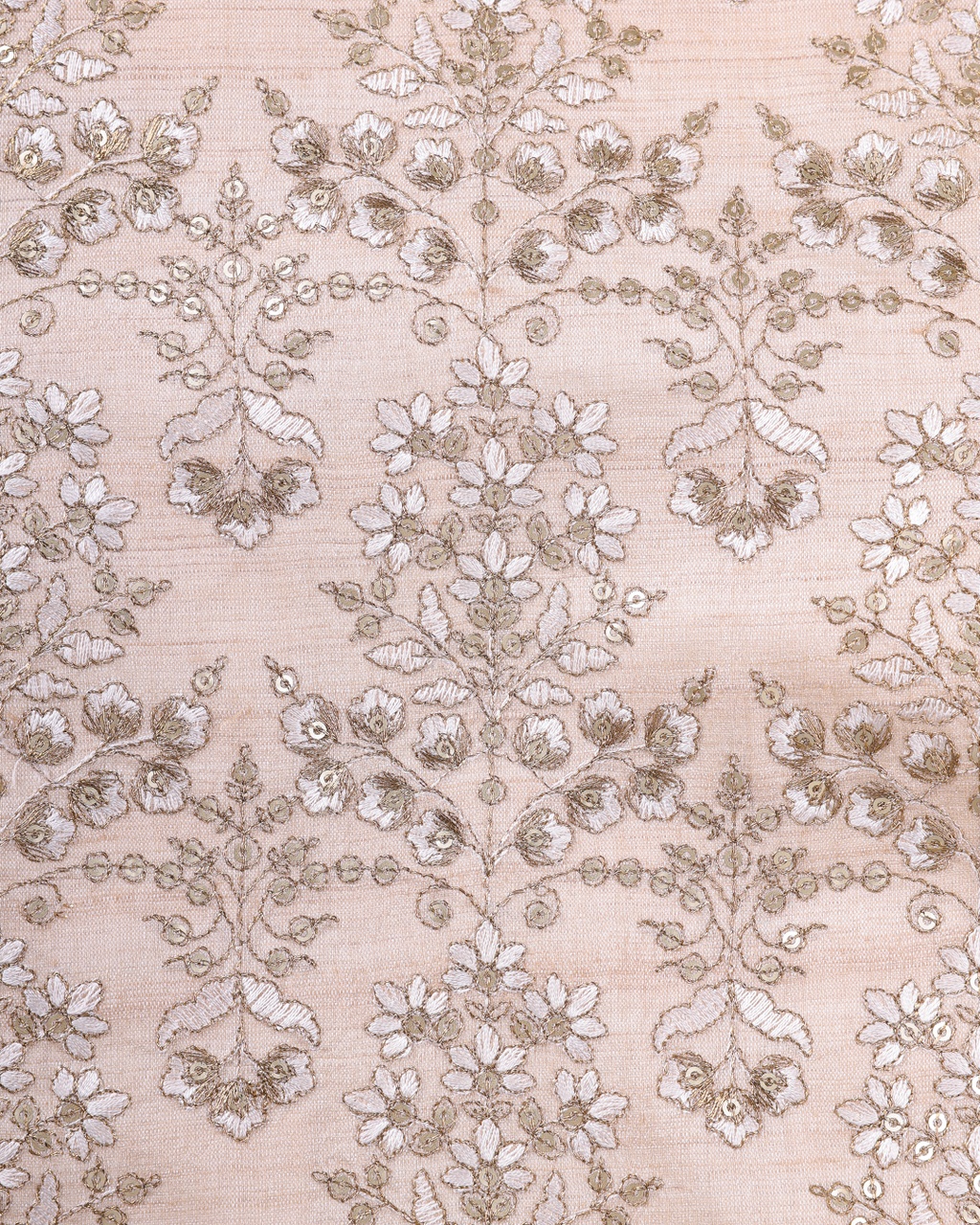 Beige Handwoven Tussar Silk Embroidered Bandhgala