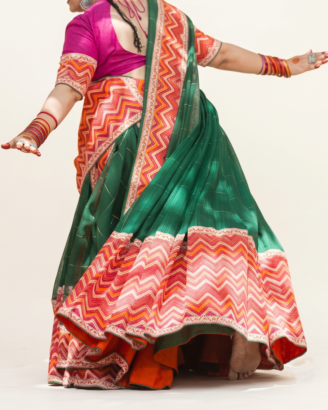 Handwoven Matka Kota Lehenga