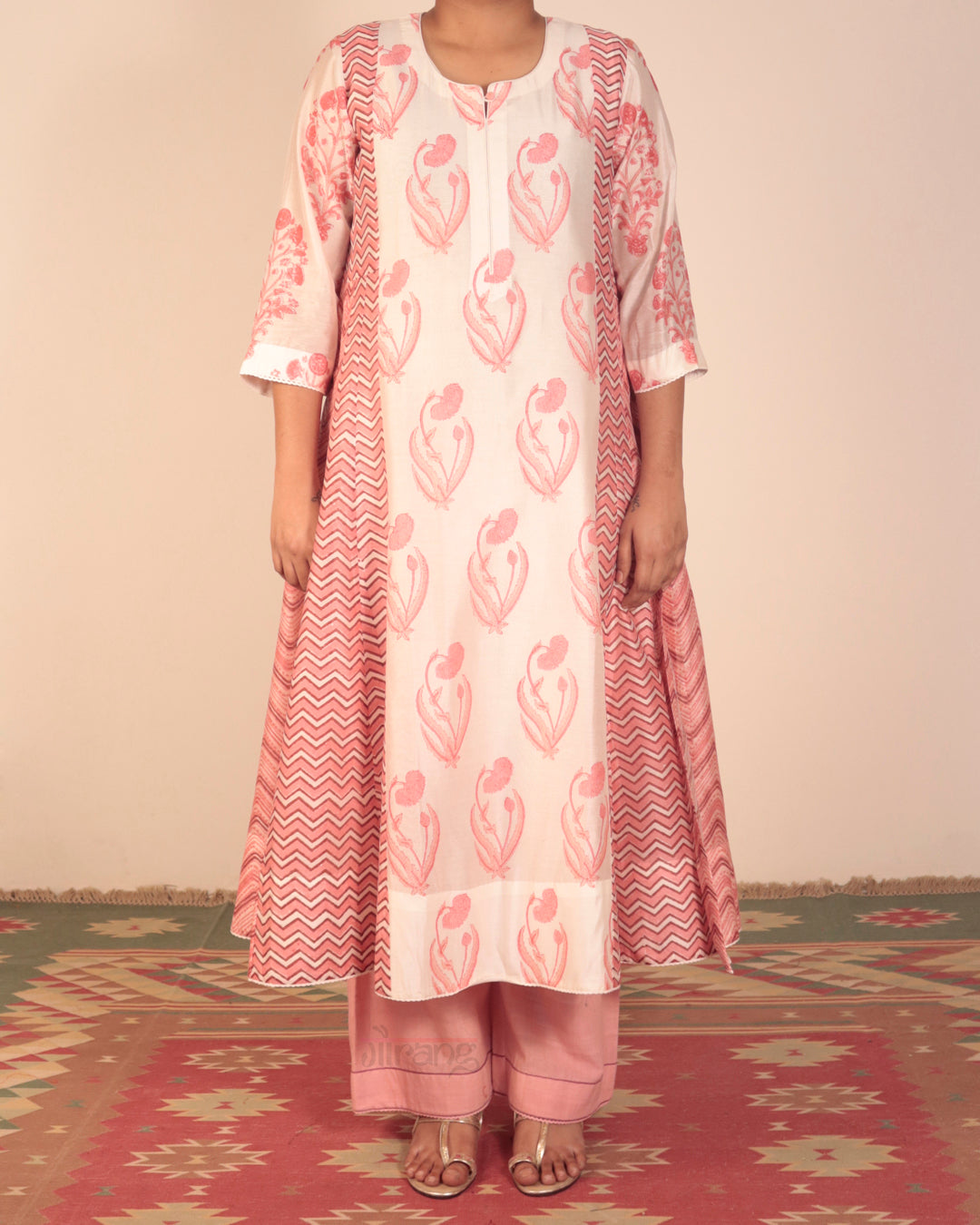 Off White Printed Kurta