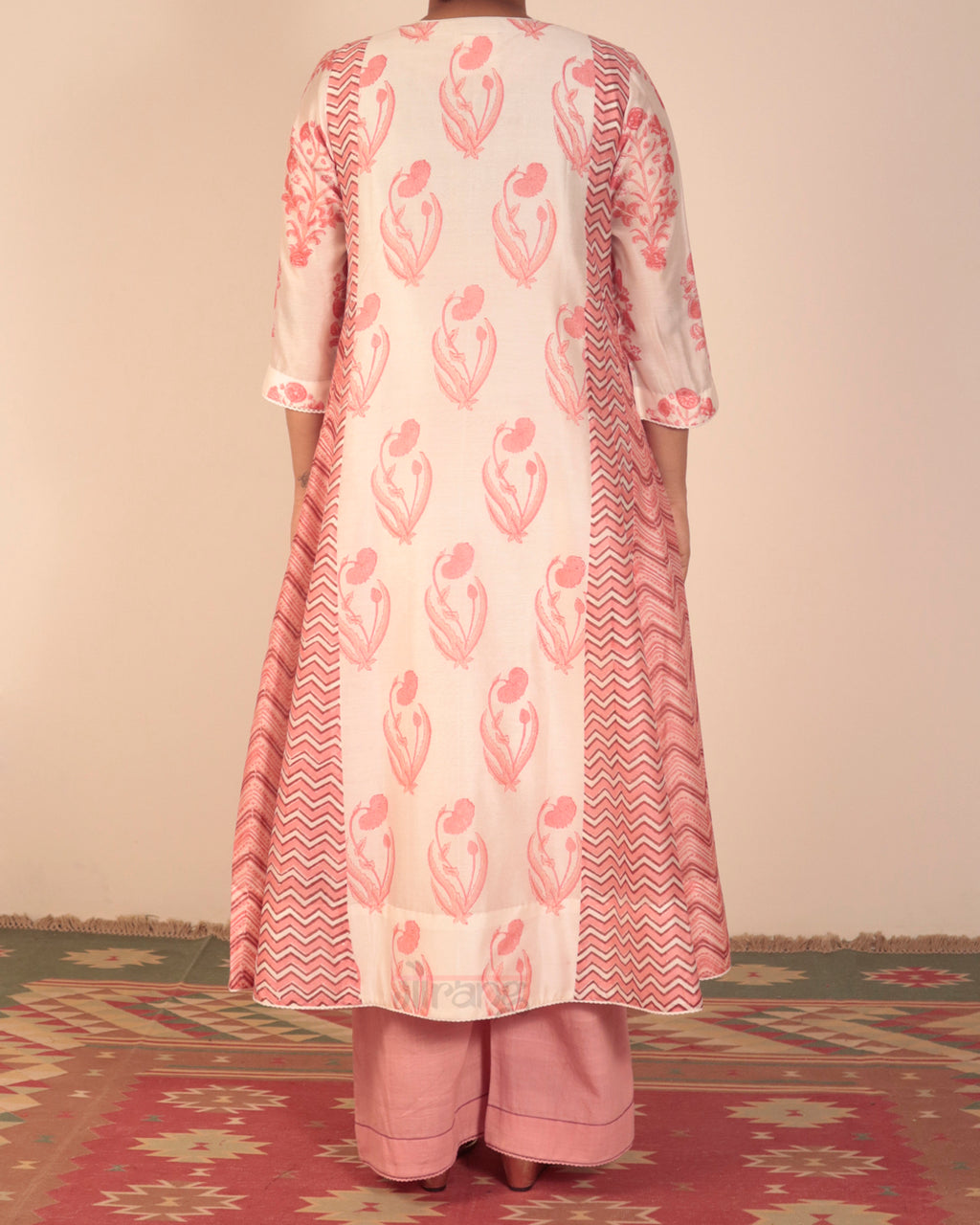 Off White Printed Kurta