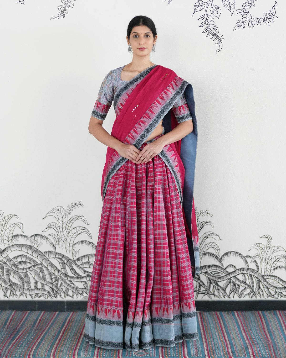 Red Handwoven Kanjeevaram Silk Lehenga