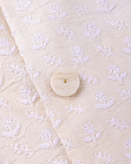 Off White Hand Embroidered Chikankari Bandhgala