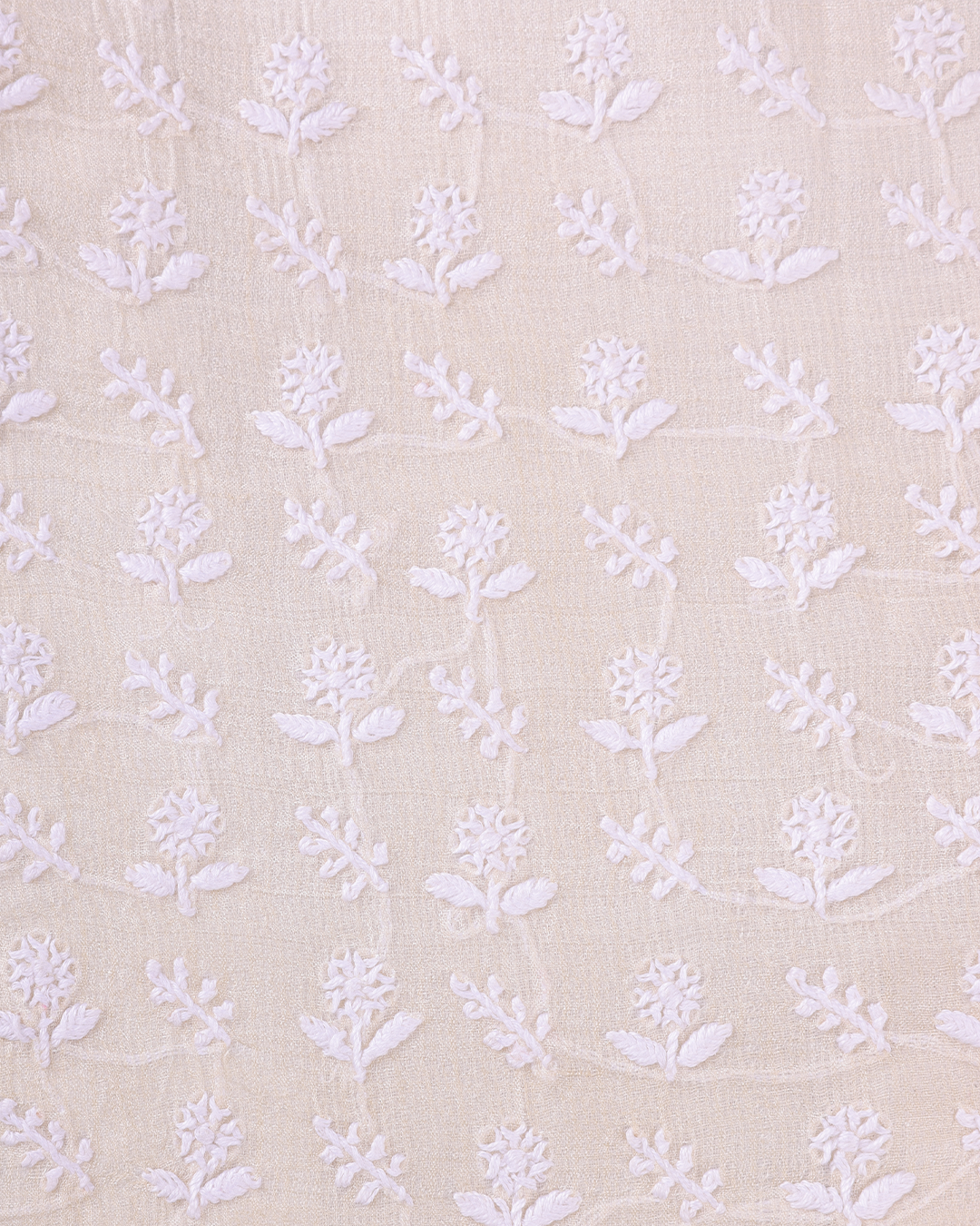 Off White Hand Embroidered Chikankari Bandhgala