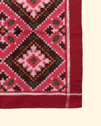 Red Handwoven Patan Patola Pocket Square