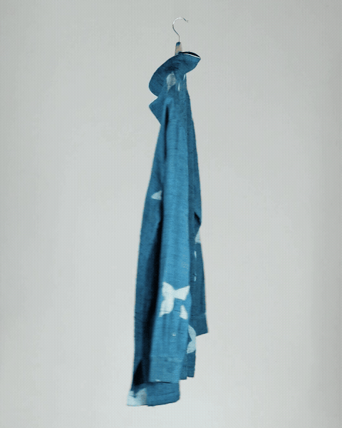 Teal Handwoven Muga Silk Short Kurta