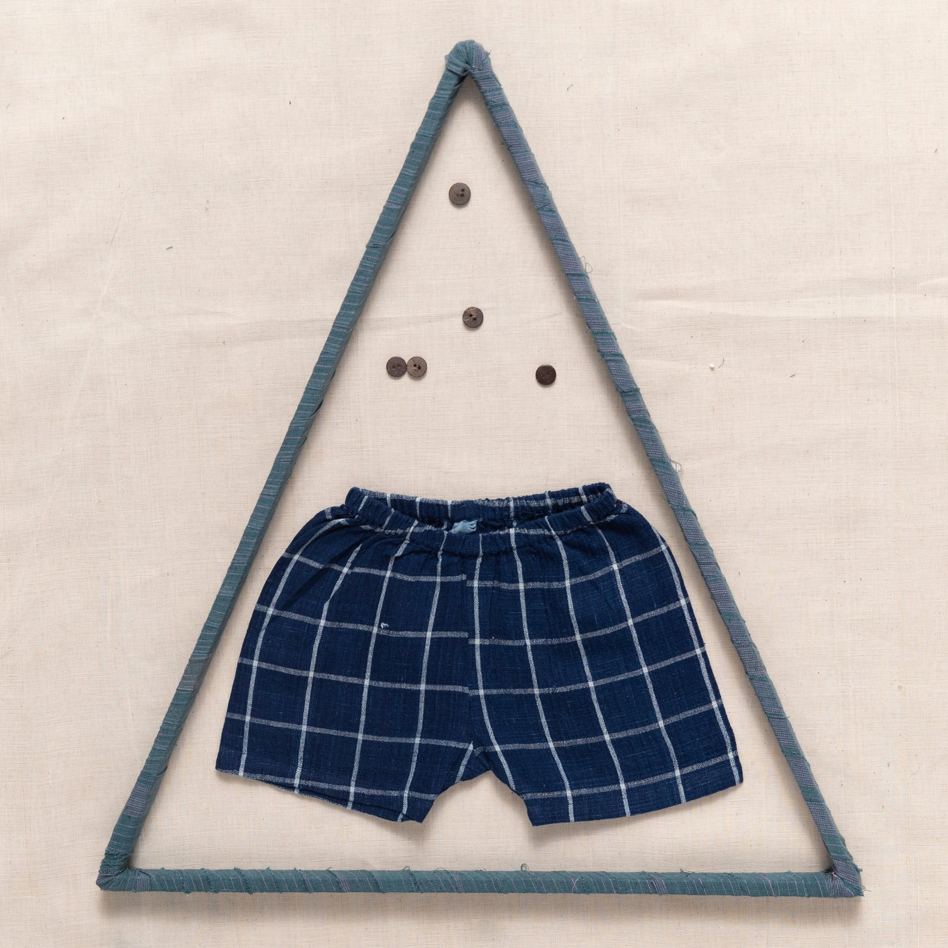 Checks Shorts With Elastic