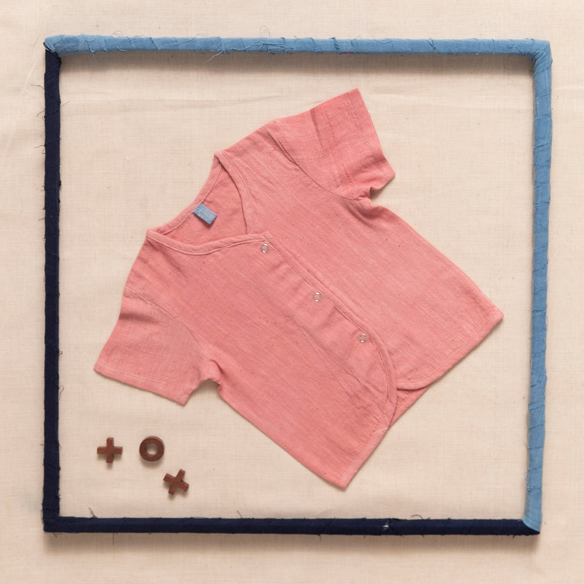 Half Sleeve Top With Press Button