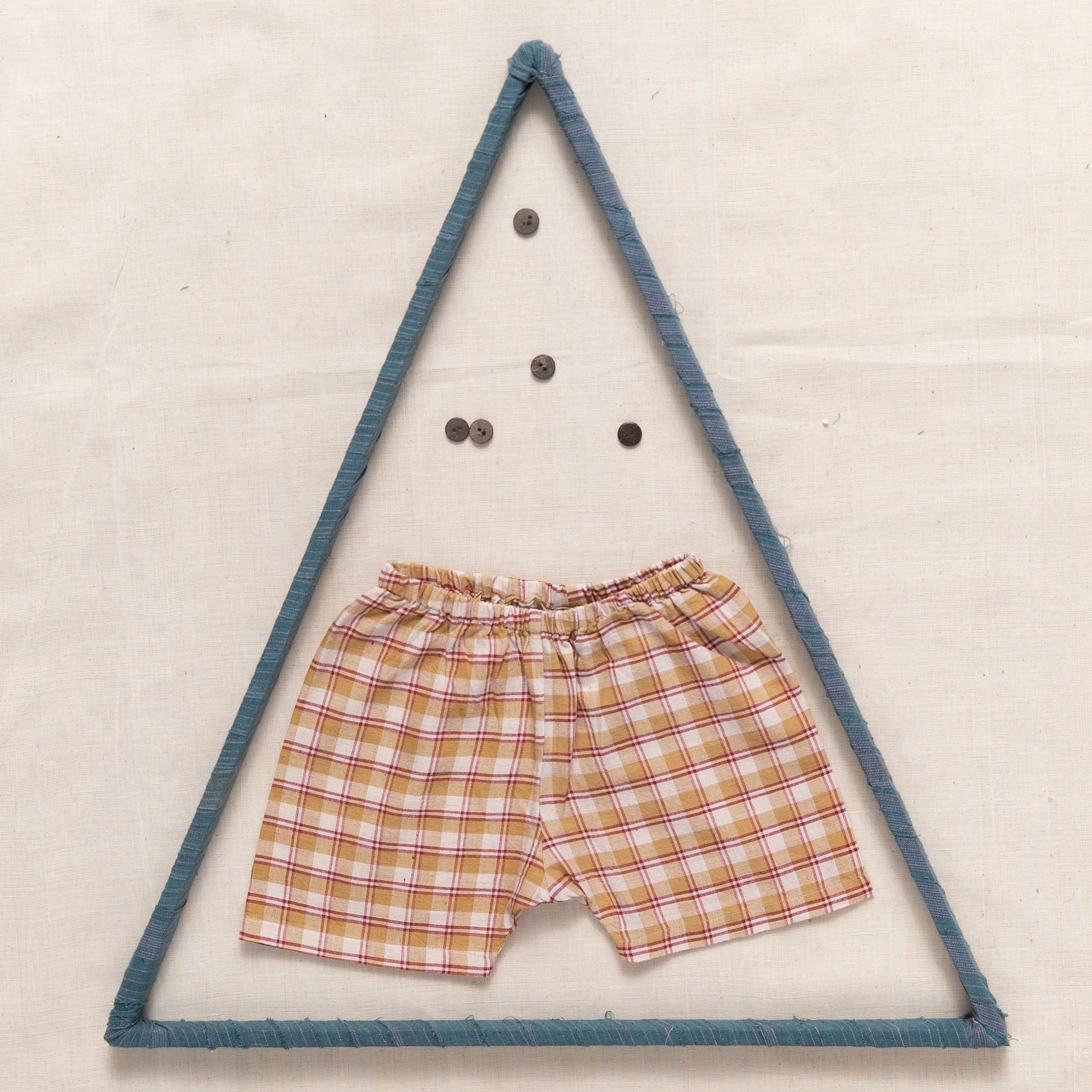 Checks Shorts With Elastic