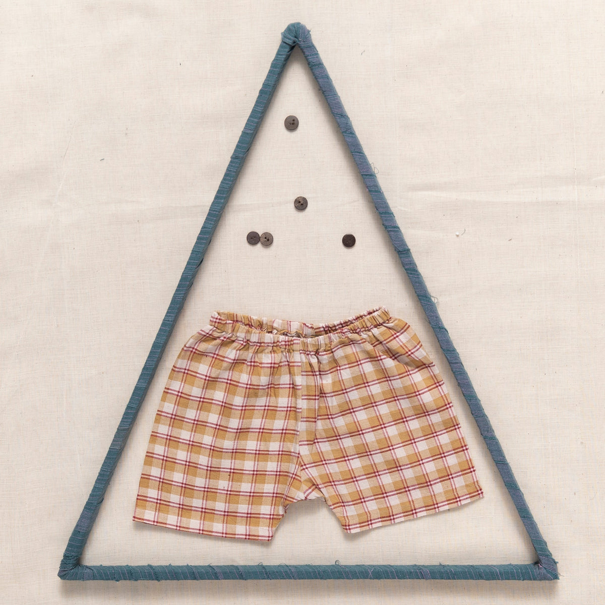Checks Shorts With Elastic